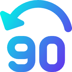Button Jump Backward 90 Icon from Core Gradient Set