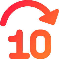 Button Jump Forward 10 Icon from Core Gradient Set