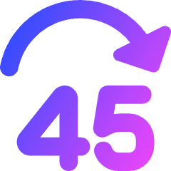 Button Jump Forward 45 Icon from Core Gradient Set