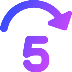 Button Jump Forward 5 Icon from Core Gradient Set
