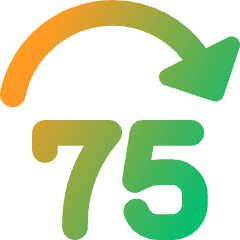 Button Jump Forward 75 Icon from Core Gradient Set