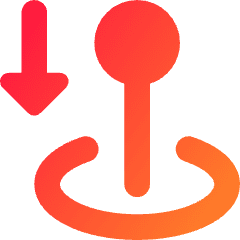 Arcade Stick Move Down Icon from Core Gradient Set