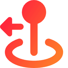 Arcade Stick Move Left Icon from Core Gradient Set