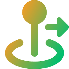 Arcade Stick Move Right Icon from Core Gradient Set