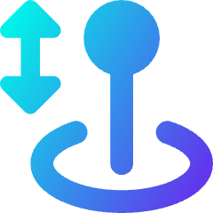 Arcade Stick Move Vertical Icon from Core Gradient Set