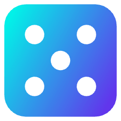 Dice 5 Icon from Core Gradient Set