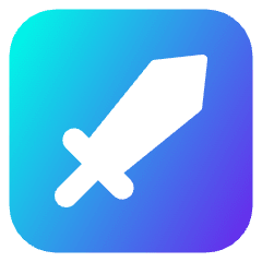 Dice Sword Icon from Core Gradient Set