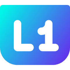 Left Button One Icon from Core Gradient Set