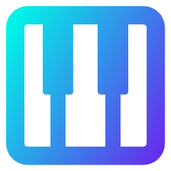 Piano Keys Icon from Core Gradient Set