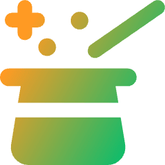 Show Hat Magician Icon from Core Gradient Set