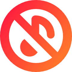 Music Note Circle Off Icon from Core Gradient Set