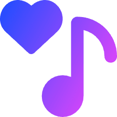 Favorite Heart Playlist Icon from Core Gradient Set