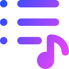 Play List 7 Icon from Core Gradient Set