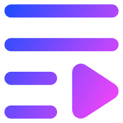 Playlist Icon from Core Gradient Set