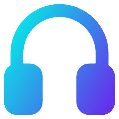 Headphones Icon from Core Gradient Set