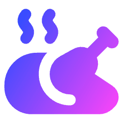 Chicken Grilled Stream Icon from Core Gradient Set