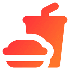 Lunch Set Fastfood Icon from Core Gradient Set