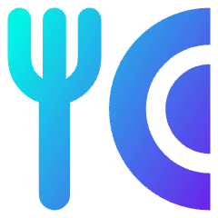 Fork Plate Icon from Core Gradient Set