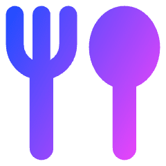 Fork Spoon Icon from Core Gradient Set