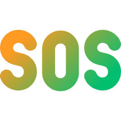 Sos Help Emergency Sign Icon from Core Gradient Set