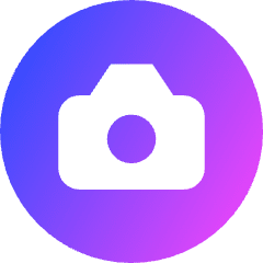 Camera Circle Icon from Core Gradient Set