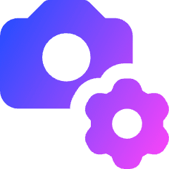 Camera Setting Gear Icon from Core Gradient Set