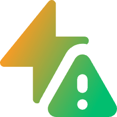 Flash Warning Icon from Core Gradient Set