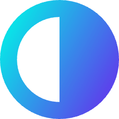 Right Half Shadow Circle Icon from Core Gradient Set