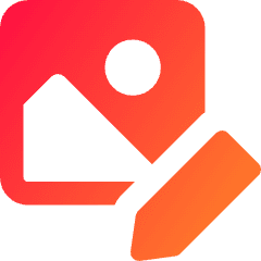 Edit Image Photo Icon from Core Gradient Set