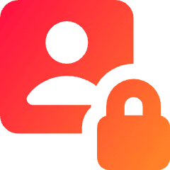 Portrait Lock Icon from Core Gradient Set