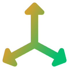 3d Coordinate Axis Icon from Core Gradient Set