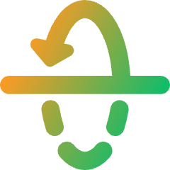 3d Rotate X Axis Icon from Core Gradient Set