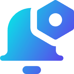 Alarm Setting Bolt Nut Icon from Core Gradient Set