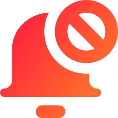 Block Bell Notification Icon from Core Gradient Set