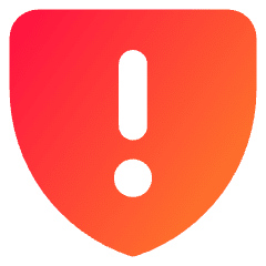 Warning Shield Icon from Core Gradient Set