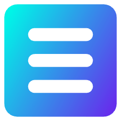 Align Three Horizontal Square Icon from Core Gradient Set