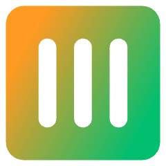Align Three Vertical Square Icon from Core Gradient Set