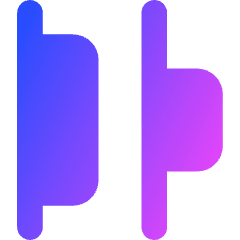 Distribute Left Icon from Core Gradient Set