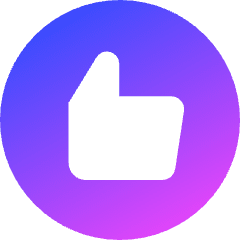 Like Circle Icon from Core Gradient Set
