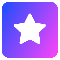 Star Square Icon from Core Gradient Set