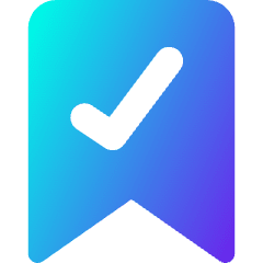 Validated Bookmark Icon from Core Gradient Set