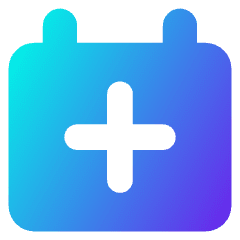 Calendar Add Icon from Core Gradient Set