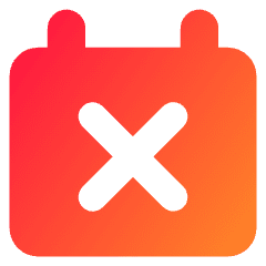 Calendar Disable Icon from Core Gradient Set