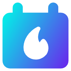 Calendar Fire Icon from Core Gradient Set