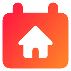 Calendar Home Icon from Core Gradient Set