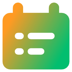Calendar List Icon from Core Gradient Set
