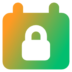 Calendar Lock Icon from Core Gradient Set
