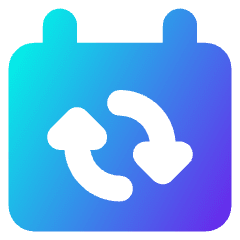 Calendar Refresh Icon from Core Gradient Set
