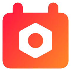Calendar Setting Bolt Nut Icon from Core Gradient Set