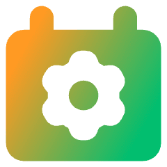 Calendar Setting Gear Icon from Core Gradient Set